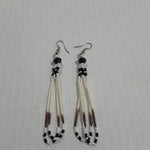 Beaded quill earrings #12