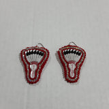 Beaded earrings ojibwe red