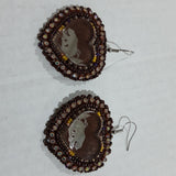 Beaded earrings brown bear