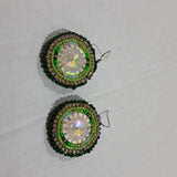 Beaded earrings green