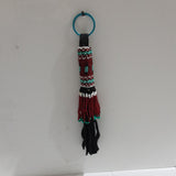 Beaded key chain red #4