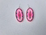 Beaded earrings pink