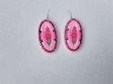 Beaded earrings pink