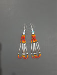 Beaded quill earrings #4