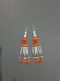 Beaded quill earrings #4