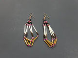 Beaded quill earrings #11