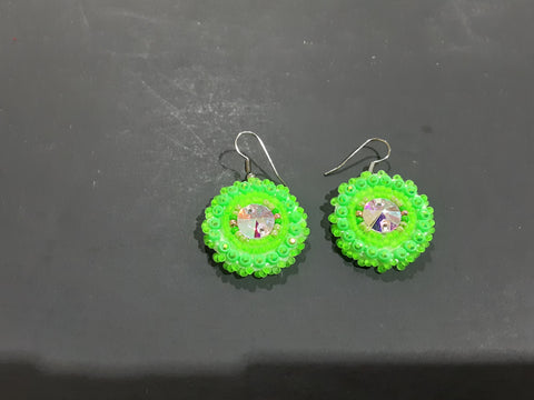 Beaded Earrings green
