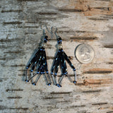 Beaded Faux Pearl Accent Dangle Earrings