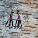 Colorful Bugle Beaded Earrings