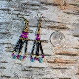 Colorful Bugle Beaded Earrings