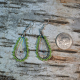 Beaded Rainbow Dream Catcher Dangle Earrings