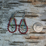 Translucent Beaded Dreamcatcher Dangle Earrings