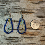 Beaded Rainbow Dream Catcher Dangle Earrings