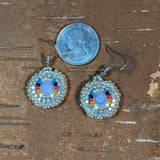 Beaded Circle Dangle Earrings