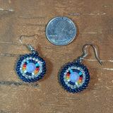 Beaded Circle Dangle Earrings