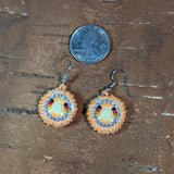 Beaded Circle Dangle Earrings