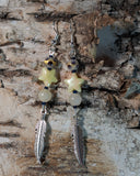 Cute Bead Feather Earrings