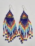 Pyramid Beaded Dangle Earrings