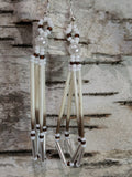 Porcupine Quill Faux Pearl Beaded Earrings