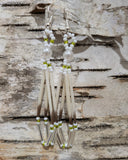 Porcupine Quill Faux Pearl Beaded Earrings