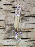 Porcupine Quill Faux Pearl Beaded Earrings
