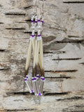 Porcupine Quill Faux Pearl Beaded Earrings