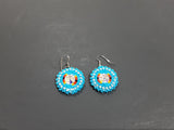 Beaded earrings blue