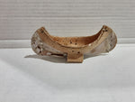 Birchbark canoes standing