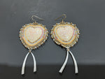 Beaded sweet grass earrings